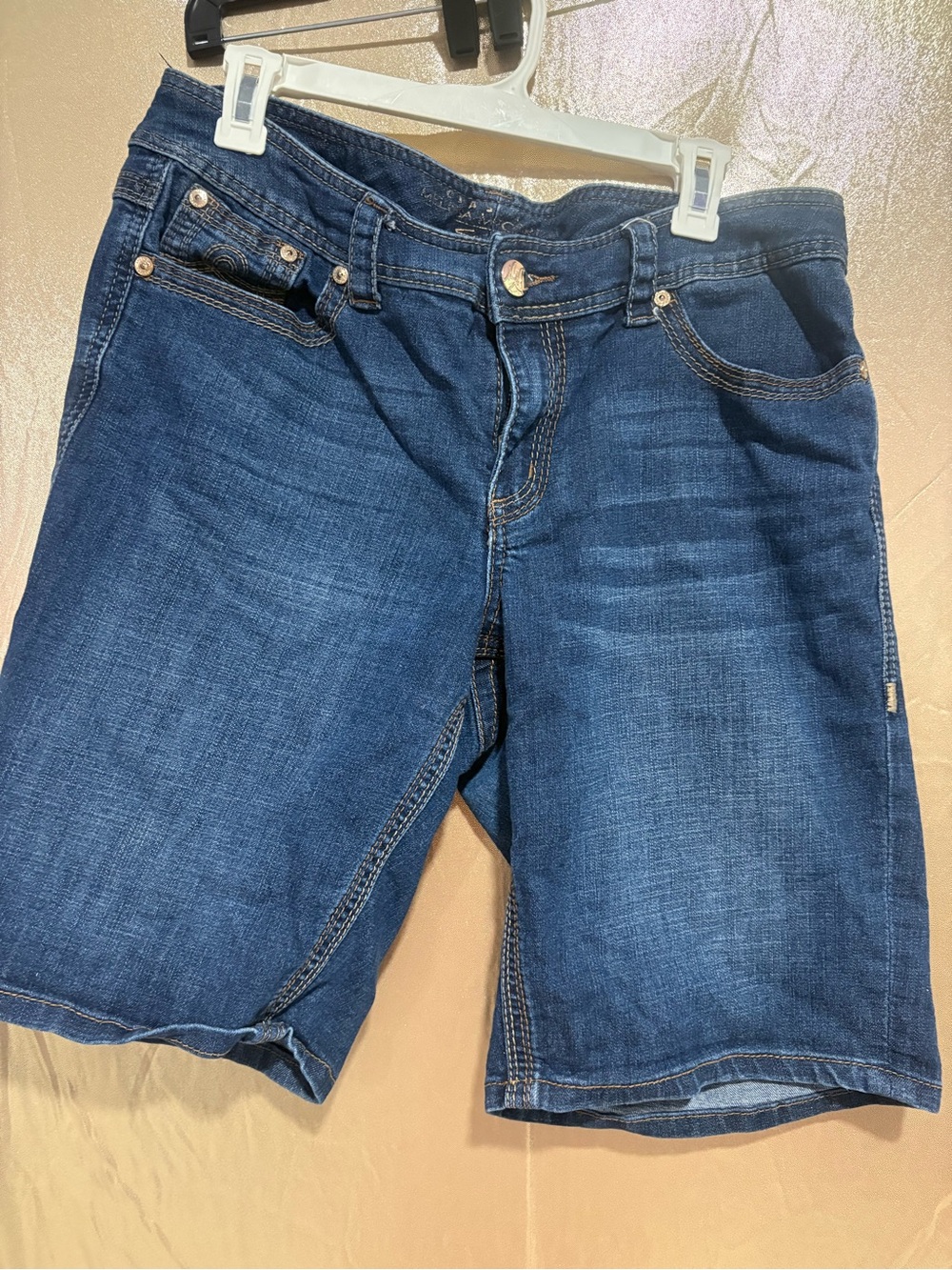 Melissa McCarthy Seven7 Dark Blue Denim Jean Shorts